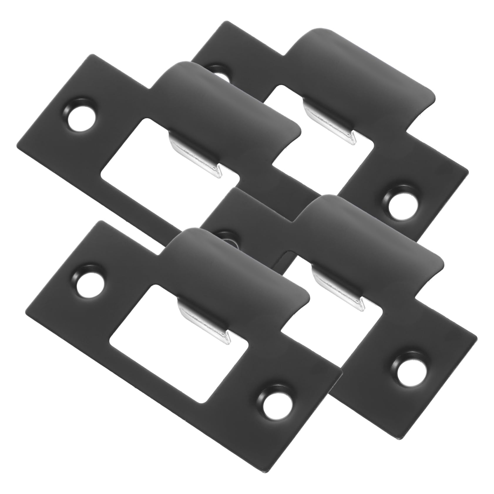 Uonlytech 5 Ensembles Bloc Came Plaque De Coup De Pied De Porte Grève De Porte Serrures À Larder Matériel Verrou Kit D'installation De Pêne Dormant Gâche De Pêne Dormant 4 Pièces * 5