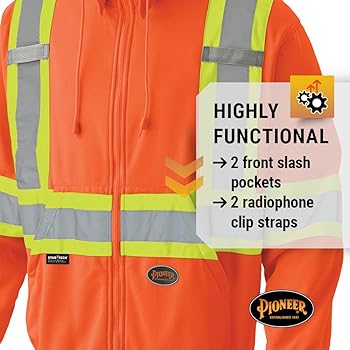 Amazon.com: Pioneer V1060550-L High Visibility Safety Hoodie