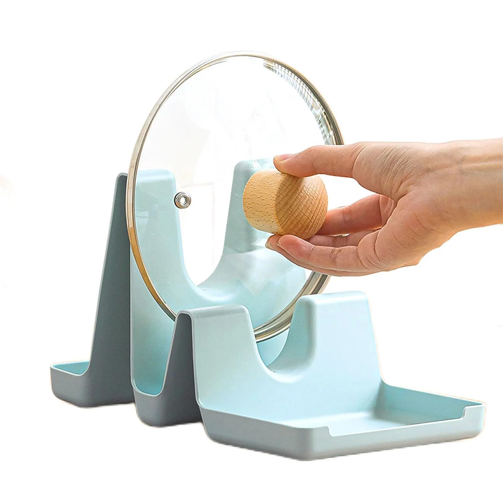 Reposacucharas Estante for Tapas de ollas multifunción, Soporte for Cuchara, Organizador de Cocina for Tenedor, espátula, Cubierta de sartén, Estante de Almacenamiento de vajilla, 3 uds.