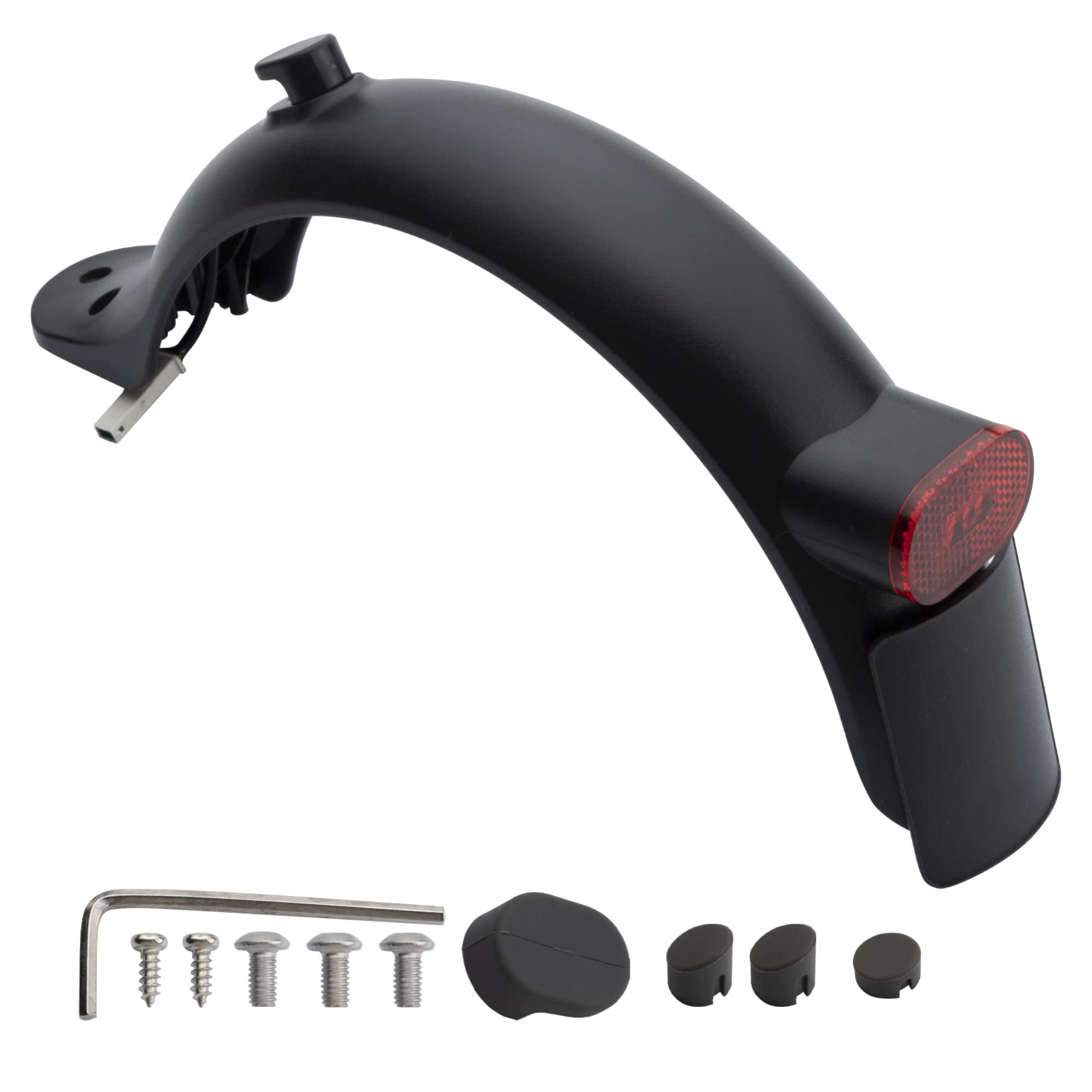 Guardabarros Trasero para Patinete Xiaomi M365 1S Pro 2 con Tornillos y Tapones de Tornillo