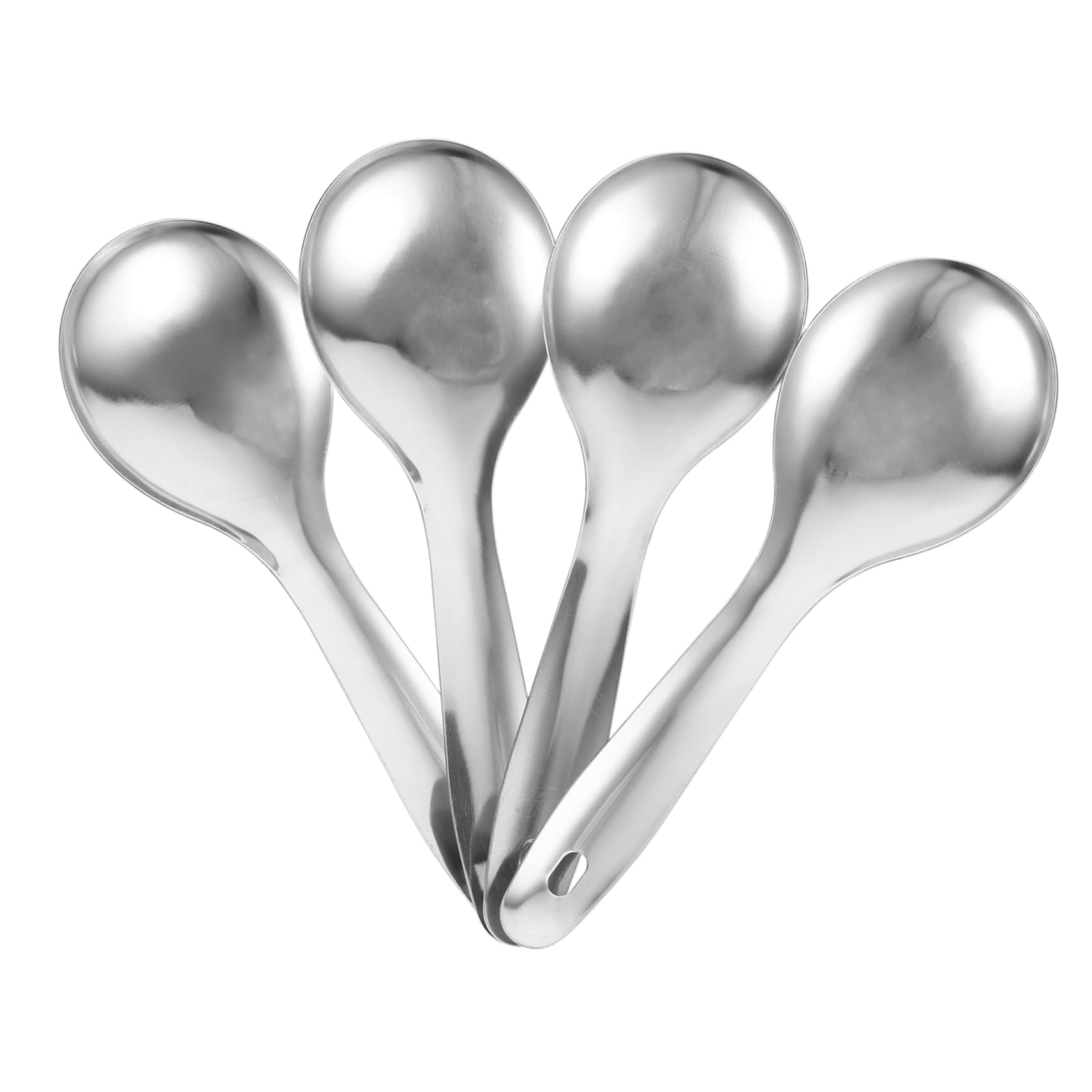 OUNONA 4Pcs Stainless Steel Rice Spoon Non Stick Kitchen Utensils for Easy Serving Ergonomic Handle for Comfort for Home Cooking and