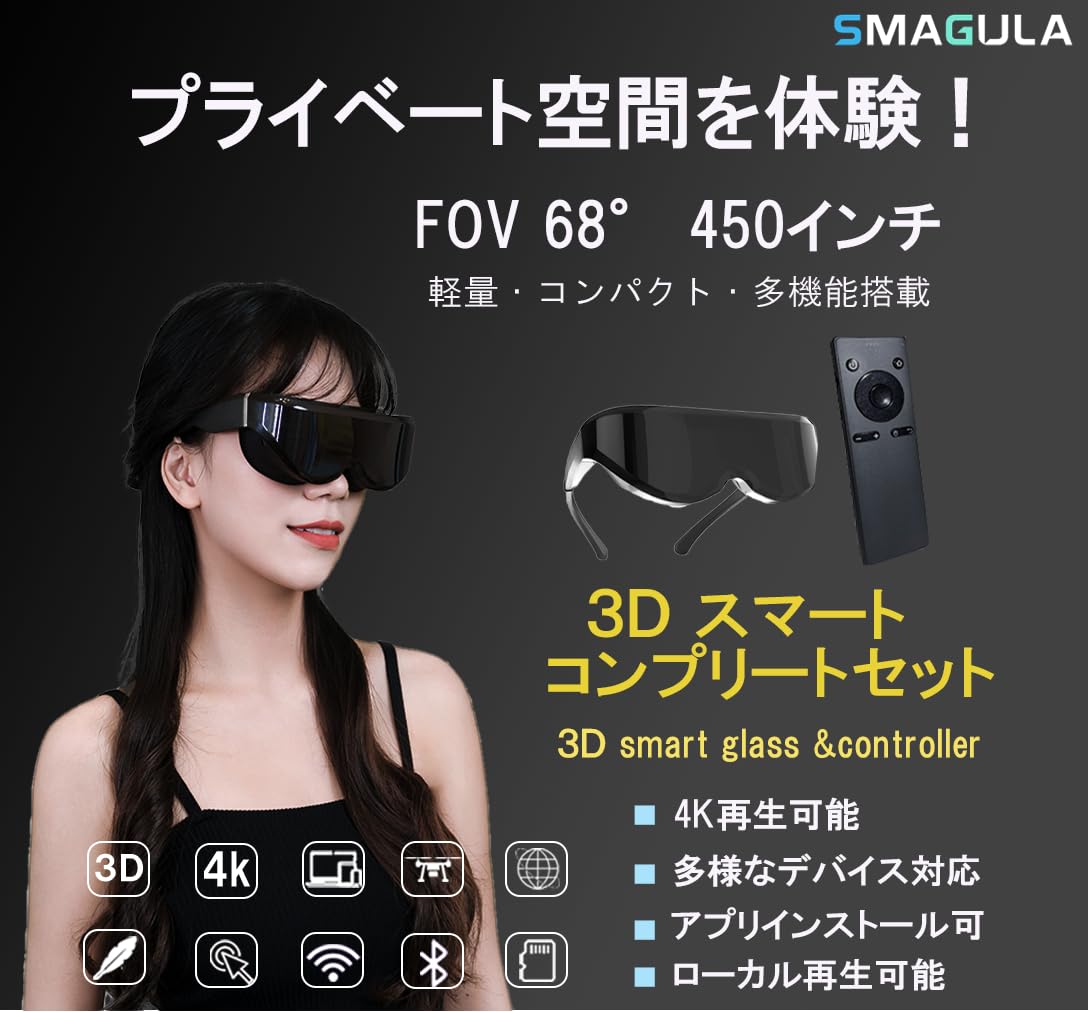 Amazon | 「SMAGULA」スマートフォン対応 スマートグラス ヘッド  