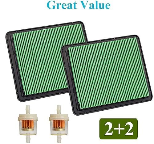 Miniatura 7 de HOODELL Paquete de 2 filtros de aire GCV160, filtro de aire duradero GC160 con filtro de combustible, filtro de aire profesional 17211-ZL8-023 para