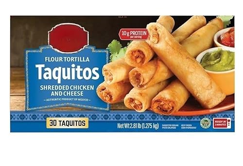 Mexican taquitos are made with real shredded seasoned white meat