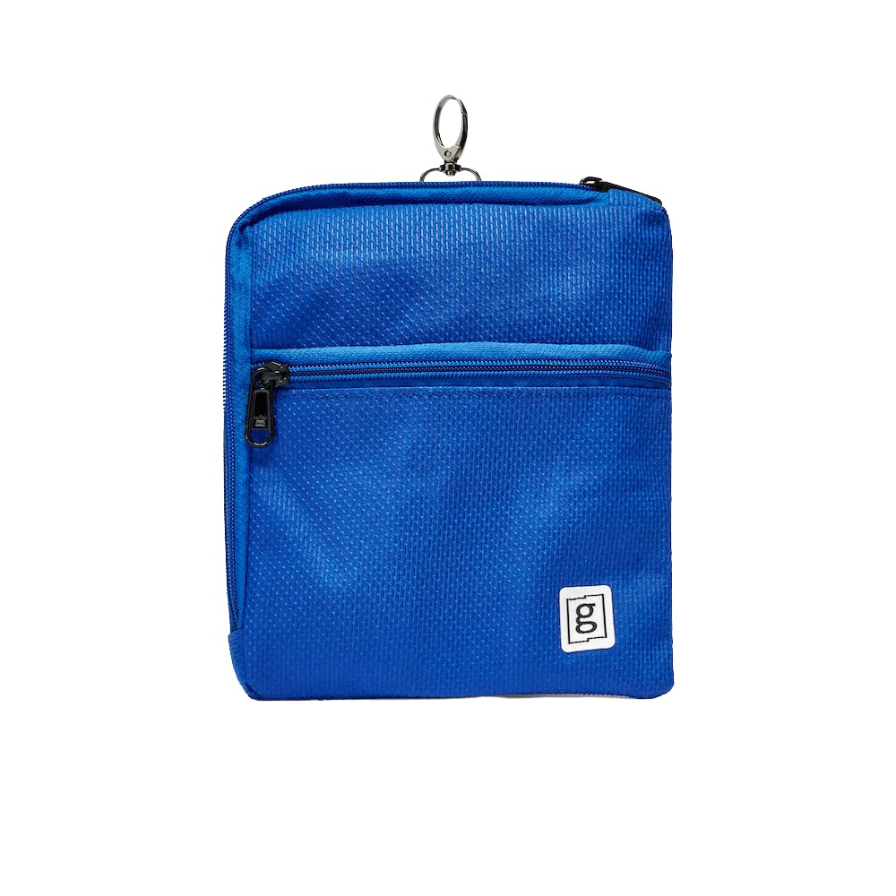 Glucology Insulin Cooler Wallet XL for 5 Pens – Keeps Medication Cool for 36+ Hours | Travel Essential with Front Pocket for Diabetes Supplies | No Ice or Batteries Needed | Zipper Wallet - Blue