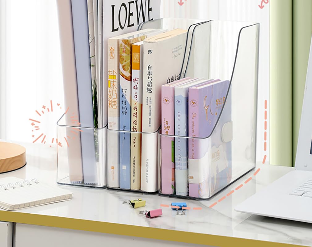 Gadpiparty Lot De 2 Organisateurs De Fichiers Transparents - Supports Magazines Et Documents Pour Bureau Moderne Et Pratique