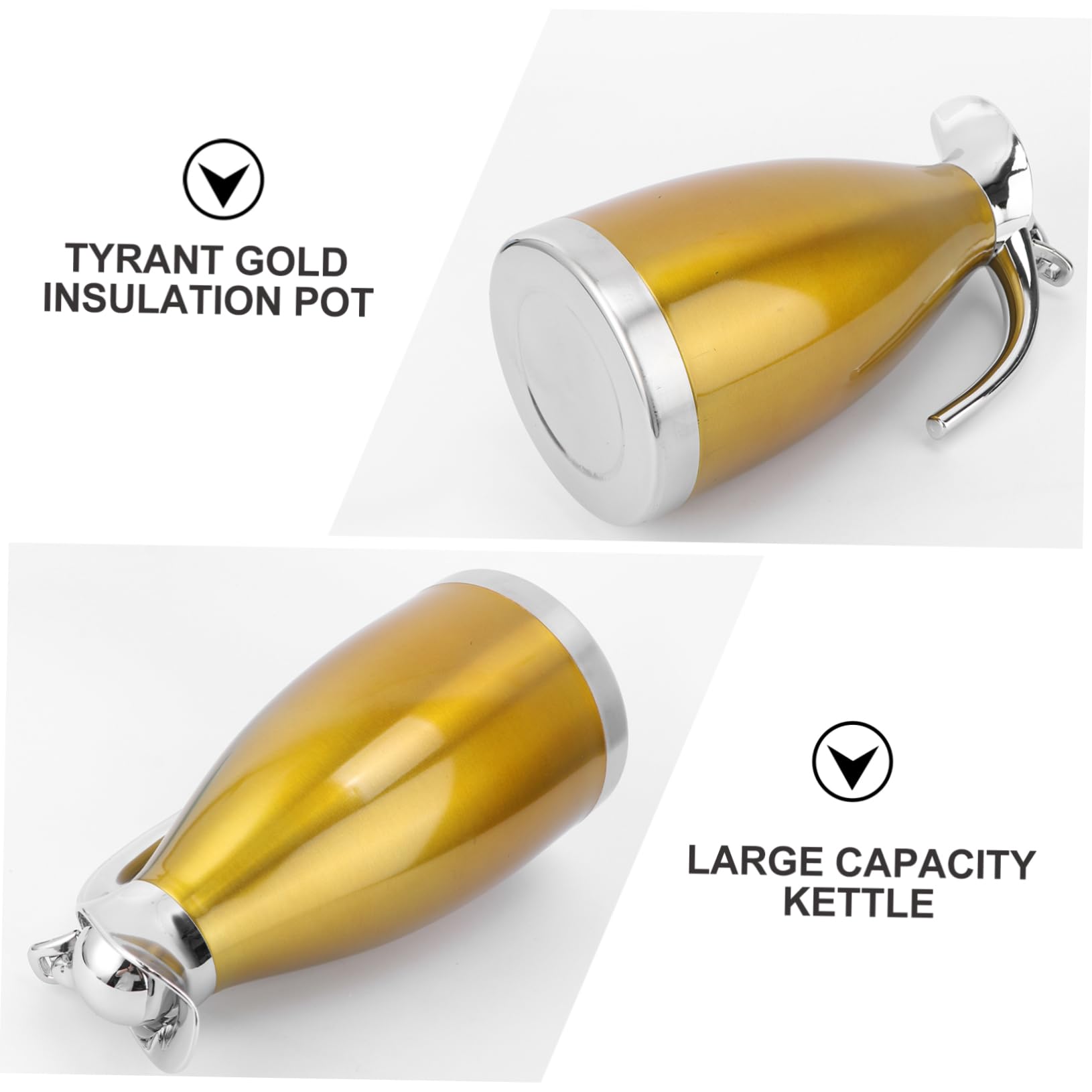 IMIKEYA Thermosflasche Isolierte und Schönem Design Doppelwandige Edelstahl 2000ml Wasserflasche mit Vakuumisoliertem Innenraum für Büro und Reise