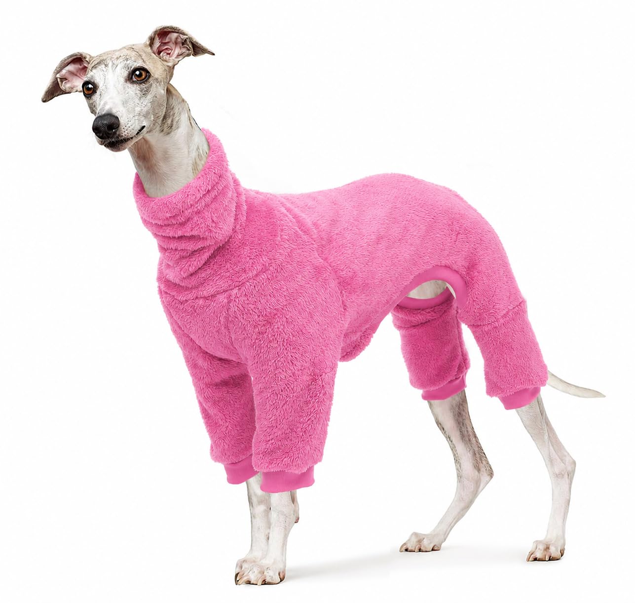 babepet Fuzzy Velvet Coat for Greyhound,Whippet Fleece Clothes with legs
