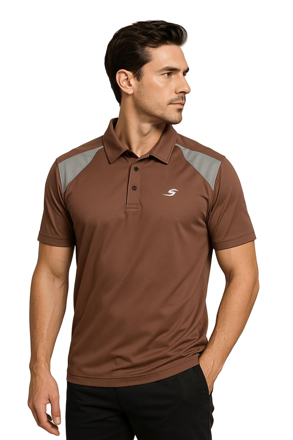 sportzfit Men Polyester Polo T-Shirt | Breathable, Moisture-Wicking Fabric | Ideal for Gym, Yoga, Casual & Athletic Wear-picture-59