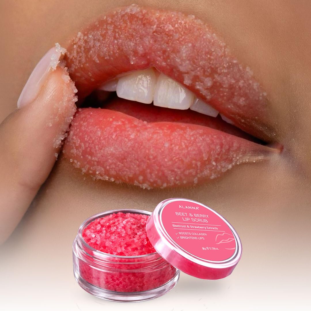 ALANNA Beet & Berry Lip Scrub for Dark, Dry & Pigmeneted Lips