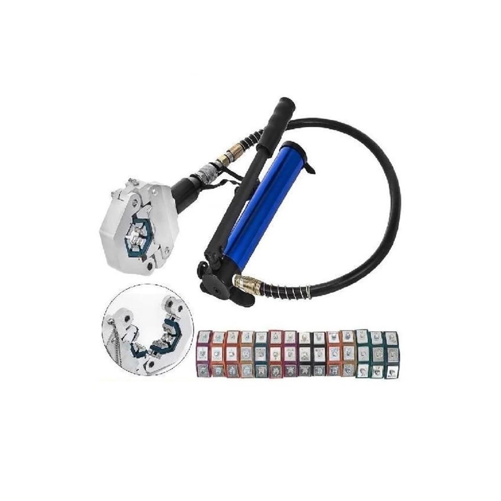 Alicates de Crimpado, Crimpadora de manguera hidráulica 71500 separable con bomba de aluminio, juego de herramientas de crimpado de reparación de aire acondicionado de mano