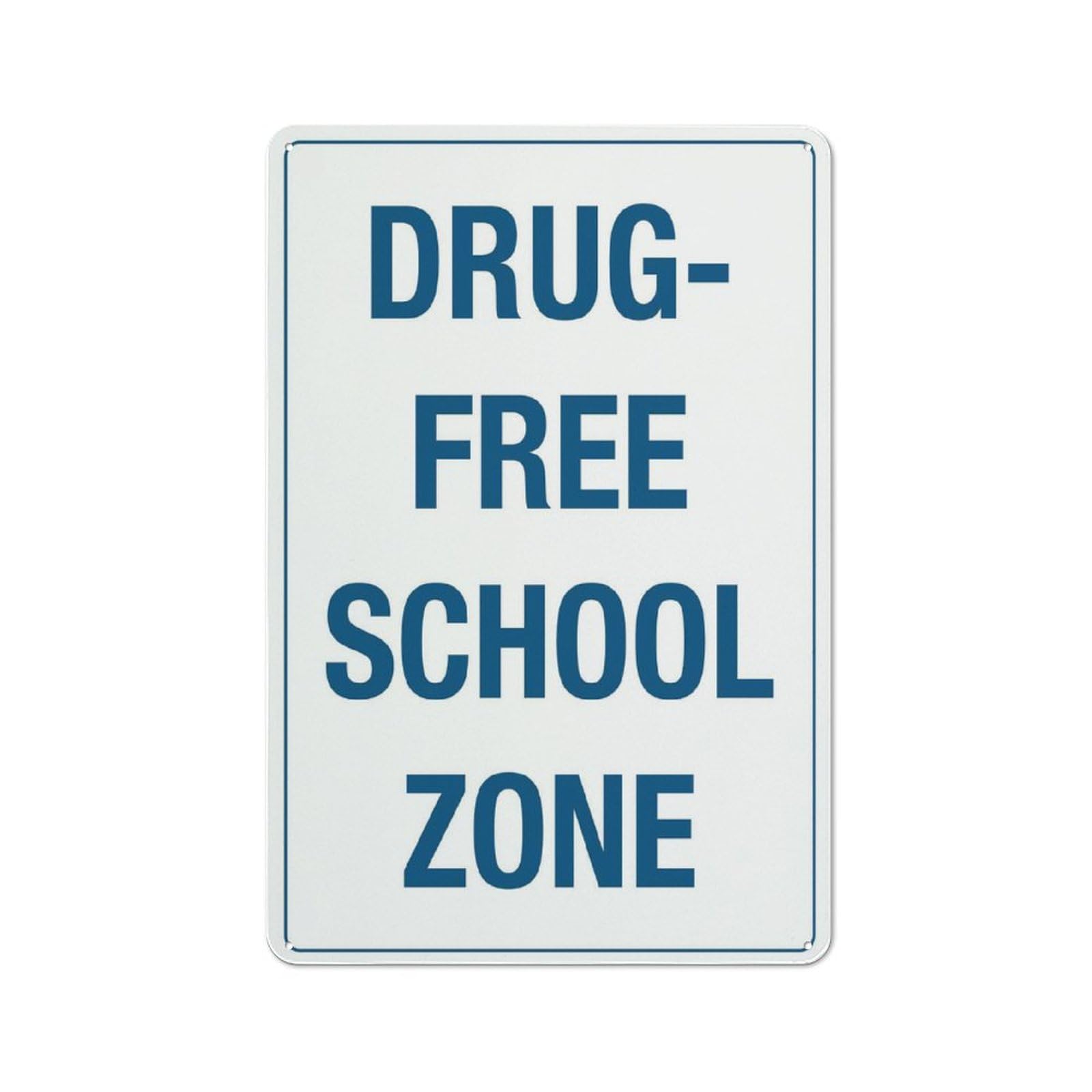 Drug Free School Zone Sign 8x12Inch Aluminum Metal Signs For Business, Workplace, Office, Home, Delivery Signs, Road Signs, Garden Signs