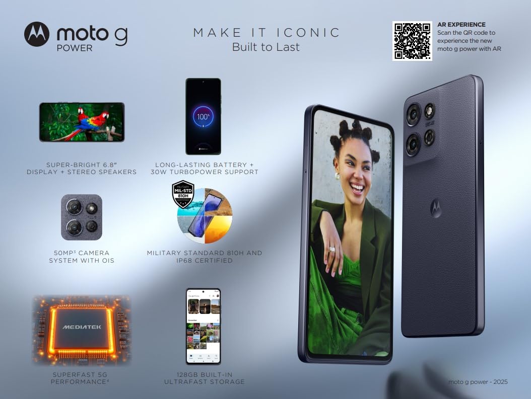 携帯電話本体 G-POWER Amazon | Total Wireless Motorola Moto g Power 2025、128GB