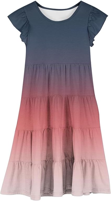 Einschulung Kleid Mädchen - Sommerkleid Mit Rüschenärmeln