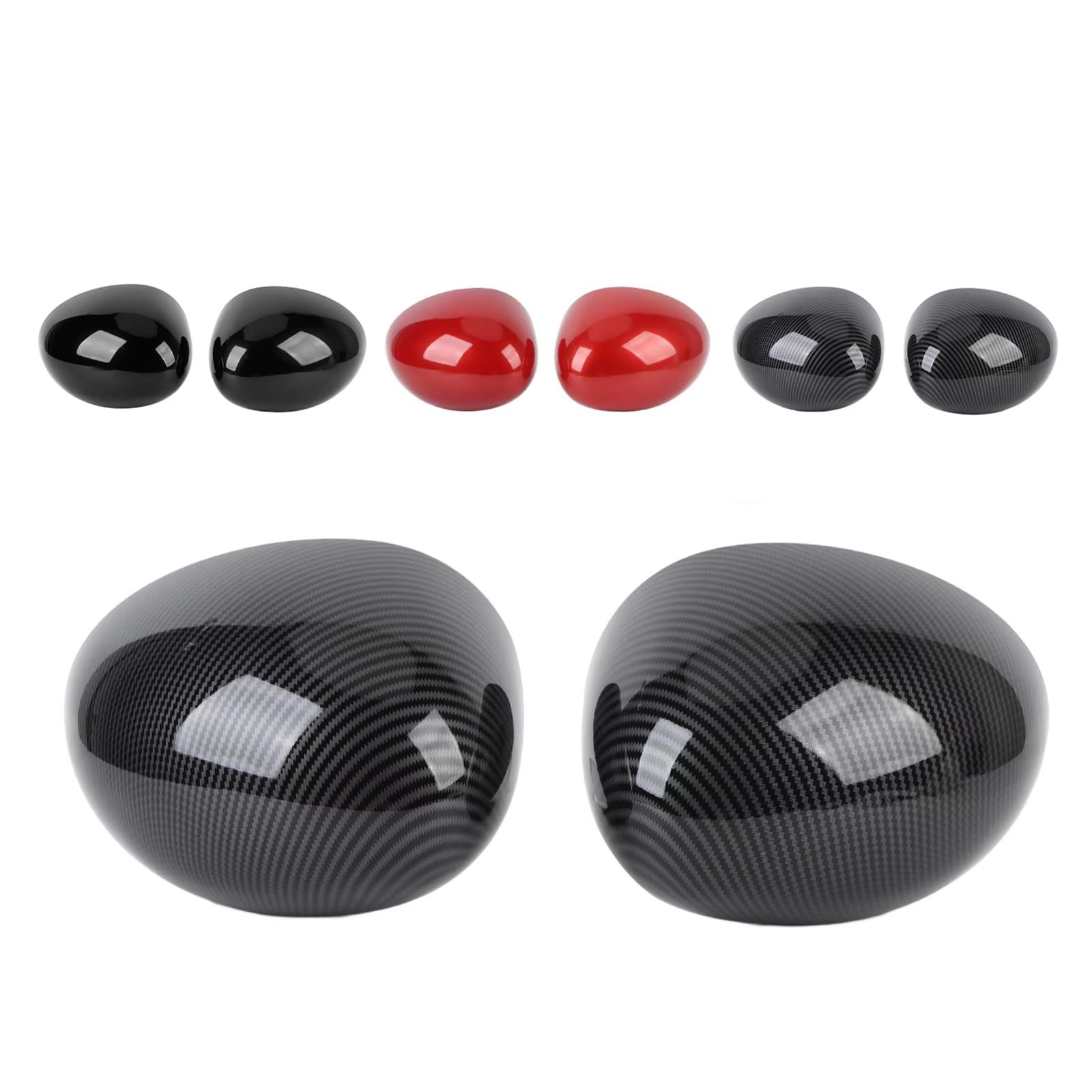 Espejo Inverso Carcasa Para Mini Para Cooper F54 F55 F56 Para F60 2014-2019 1 Par De Cubiertas Para Espejo Retrovisor Exterior Tapa Lateral 51167401229 Carcasa Espejo Izquierda(Estilo de carbono)
