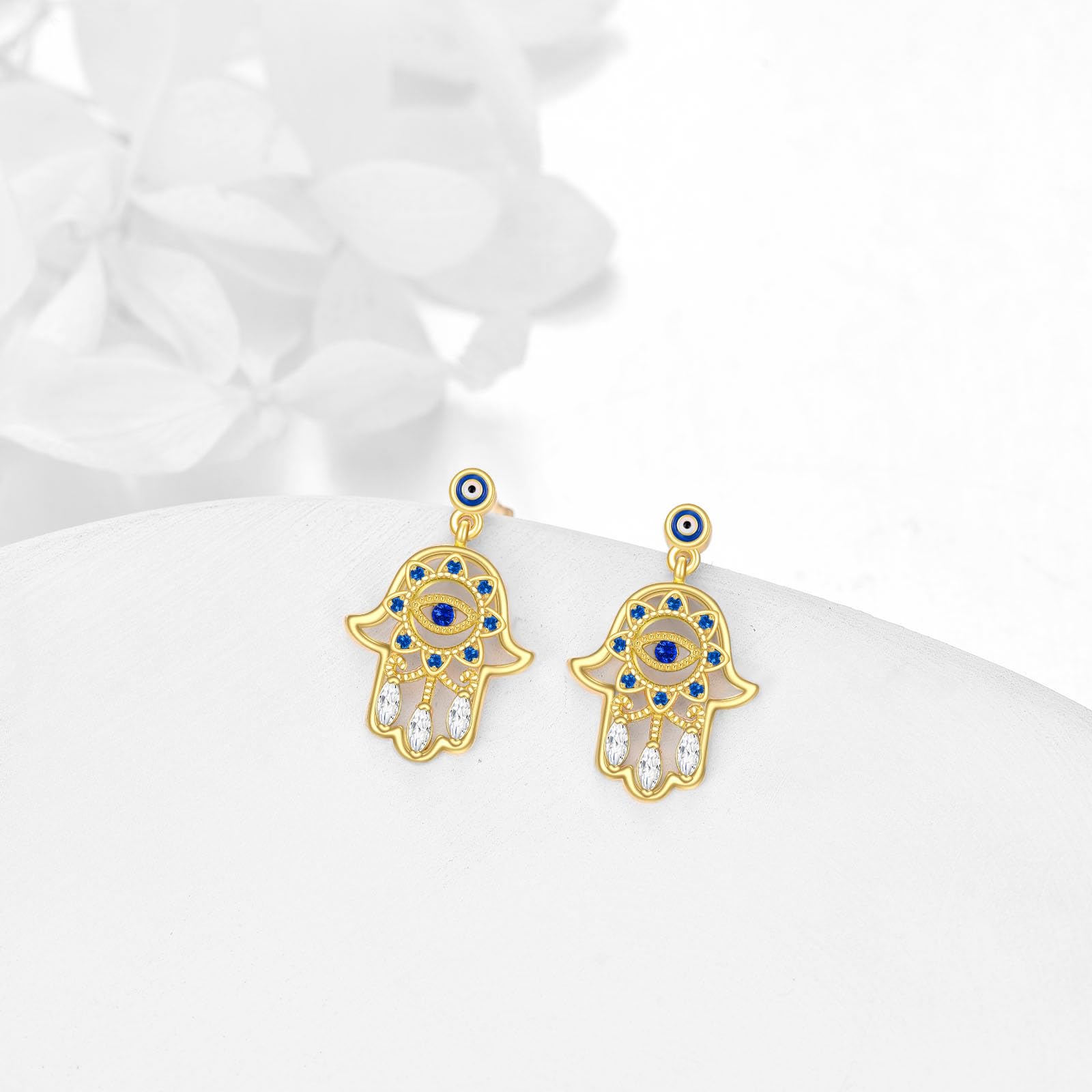 Evil Eye Pendientes de plata esterlina gota colgante de joyería de regalo para las mujeres niñas