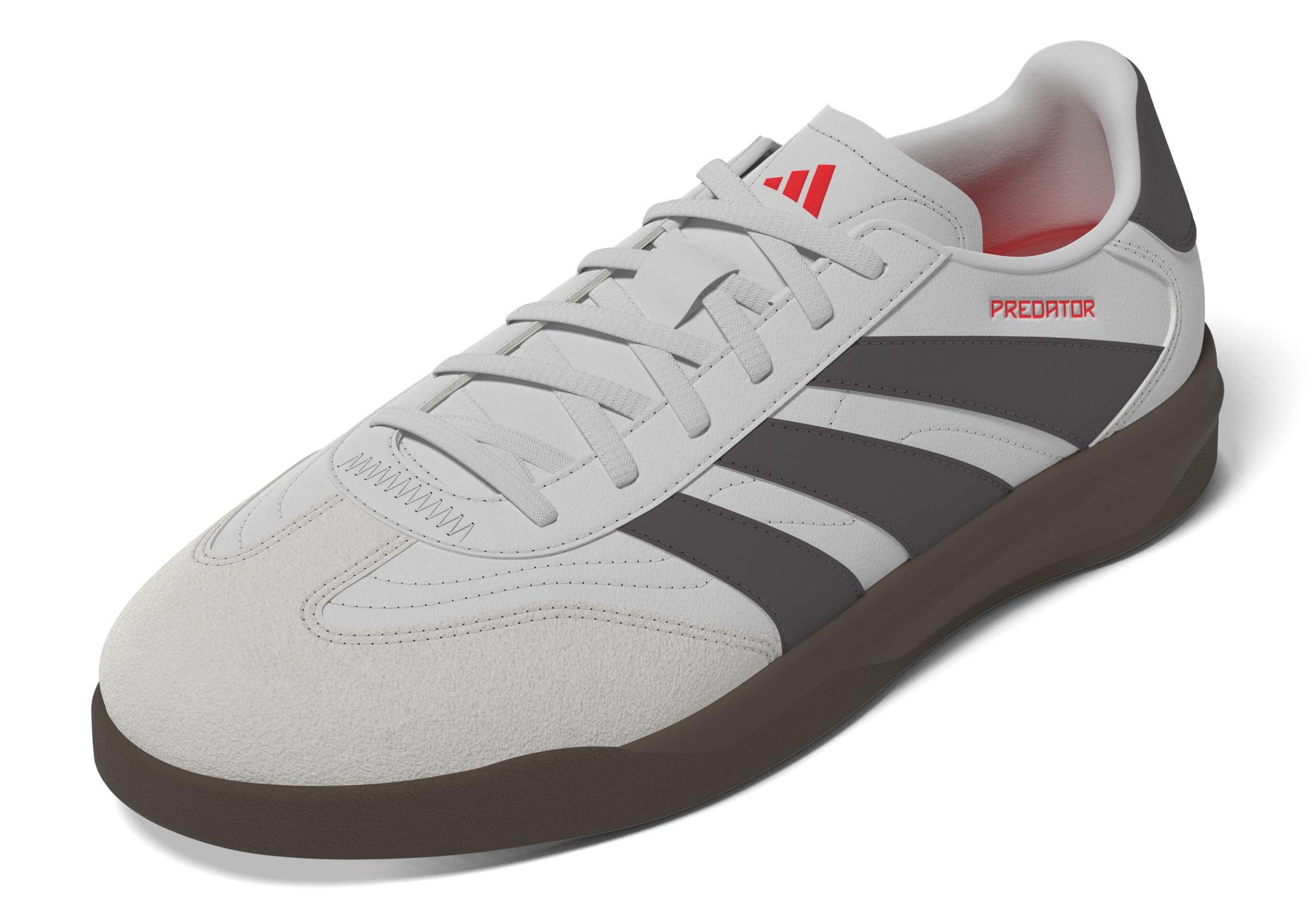 adidas Freestyle Predator Indoor Sneaker, White/Black/Gold Metallic, 1 US Unisex Little Kid