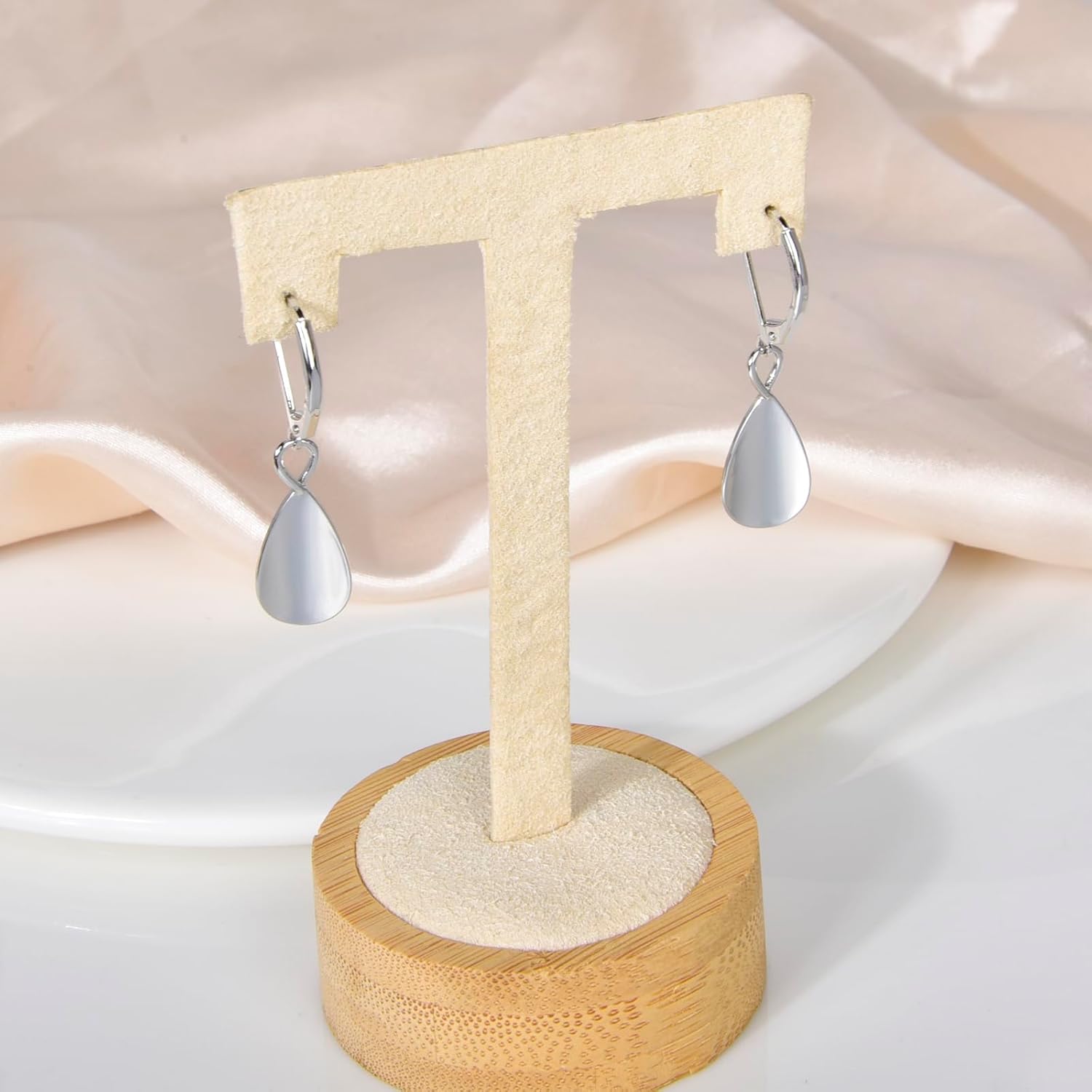 Teardrop Leverback Earrings Waterdrop Pendant Dangle Drop Earring Gold Silver Minimalist Jewelry for Women - Image 2