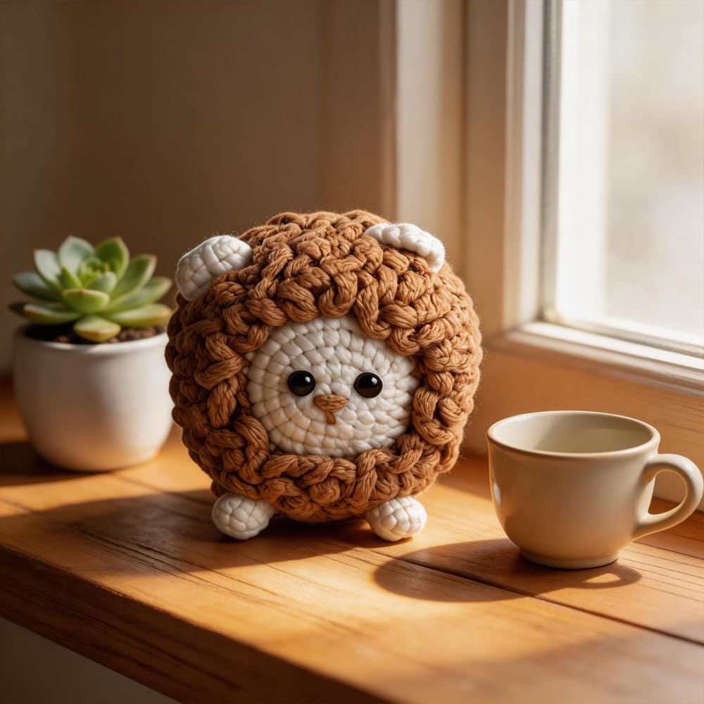 Wxeadu Black, Brown Crochet Kits For Beginners Adults, Brown Lamb Crochet Kit For Beginners, Amigurumi Crochet Starter Kit Step-By-Step Video Tutorials, Beginner Crochet Kit, Beginners Crochet Kit