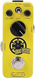 Pedal overdrive para guitarras elétricas com 2 modos de boost e normal, um som overdrive de válvula de tubo combo amplificador para efeito de guitarra elétrica True Bypass