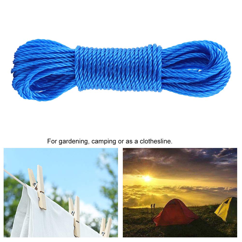 2 Pieces Nylon Rope, 10m Climbing Rope, Garden Rope, Clothesline Rope, Swing Rope, Traction Rope, Binding Rope for Outdoor Climbing, 393 Inch