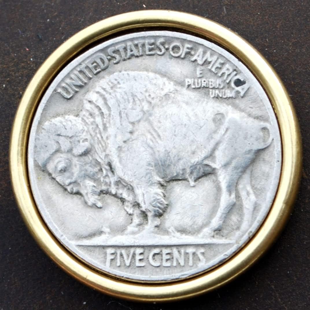 US 1913~1938 Indian Head Buffalo Nickel Coin Leather Cell Phone Holster Smart Phone Pouch with Belt Loop Key Ring Cigarette Box Lighter Holder for iPhone 13 12 11 10 9 Samsung Galaxy Android Others