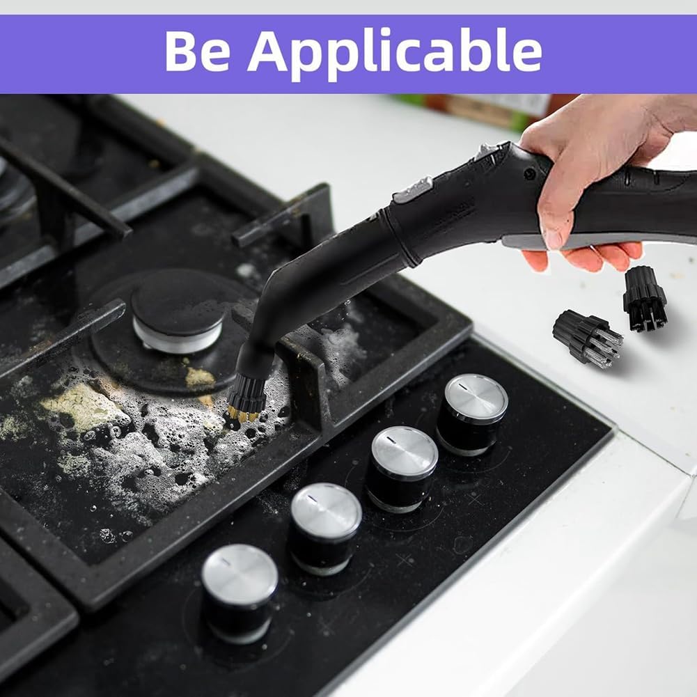Aboiled 30Pcs Steam Cleaner Brush Head Attachments - M8 Steamer Mop Replacement Brushes for Efficient Cleaning
