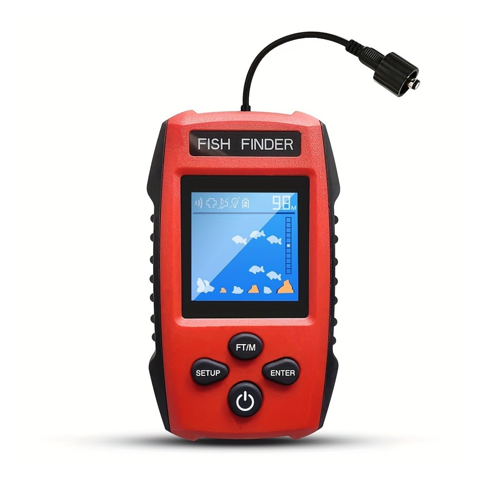 Ecoscandaglio, Ecoscandaglio LCD a colori con sensore cablato, display for acque profonde for barche