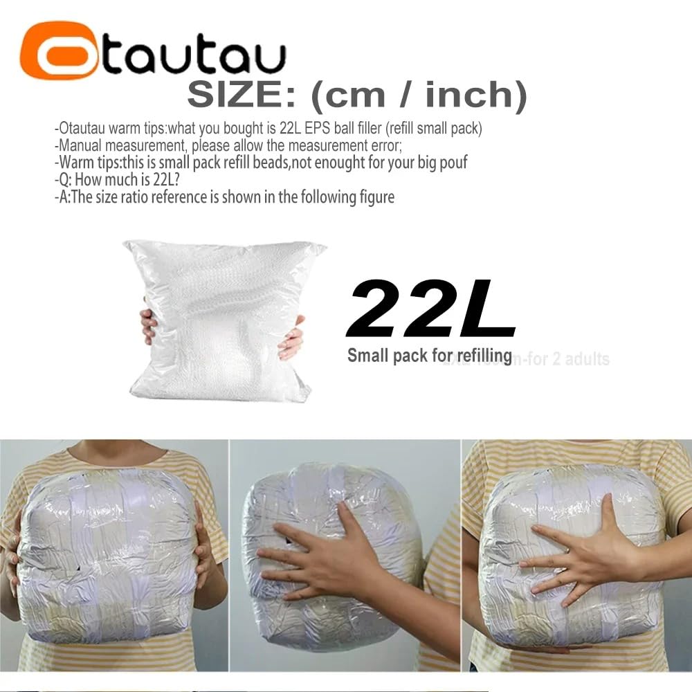 DreamNest Billes de Remplissage EPS 22L, 3-5mm, pour Pouf et Coussin, Ultra Légères, Haute Résilience
