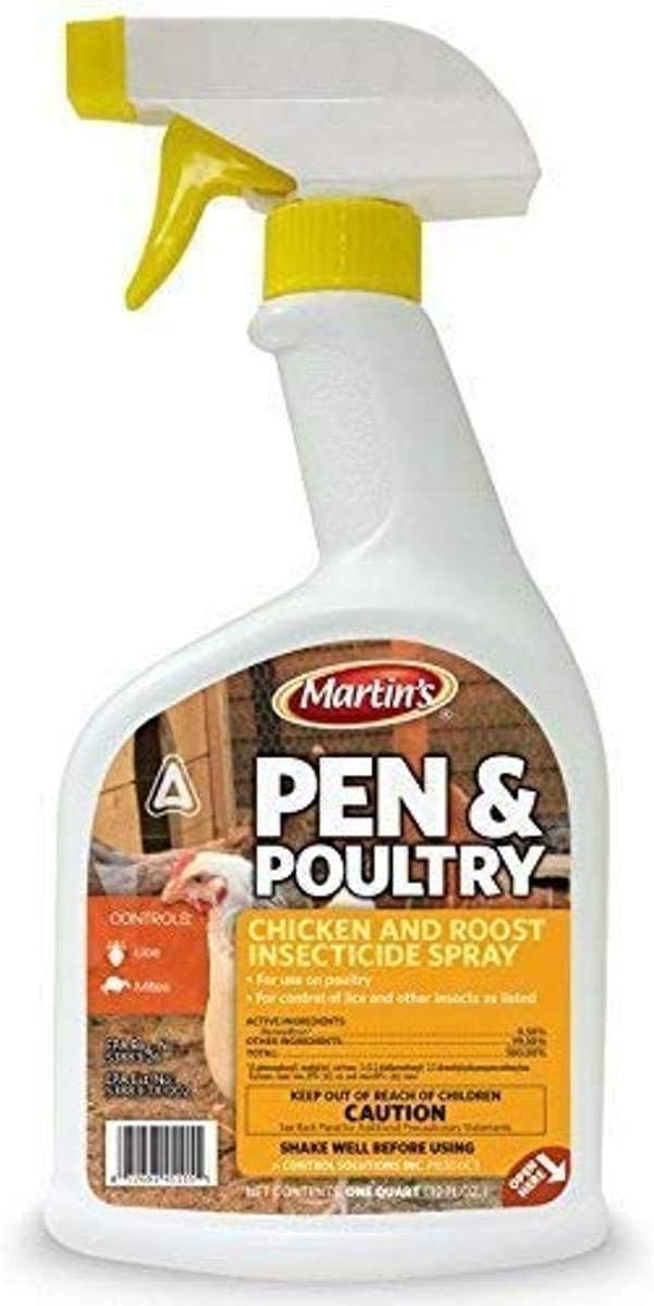 Pen Poultry Insecticide Spray 32oz Quart, White Bottle