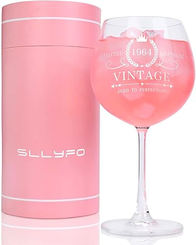Miniatura 10 de Regalos de cumpleaños número 50 para mujeres y hombres copa de vino  Taza de vino con tallo impreso vintage 1972 de 22 onzas  Idea divertida de