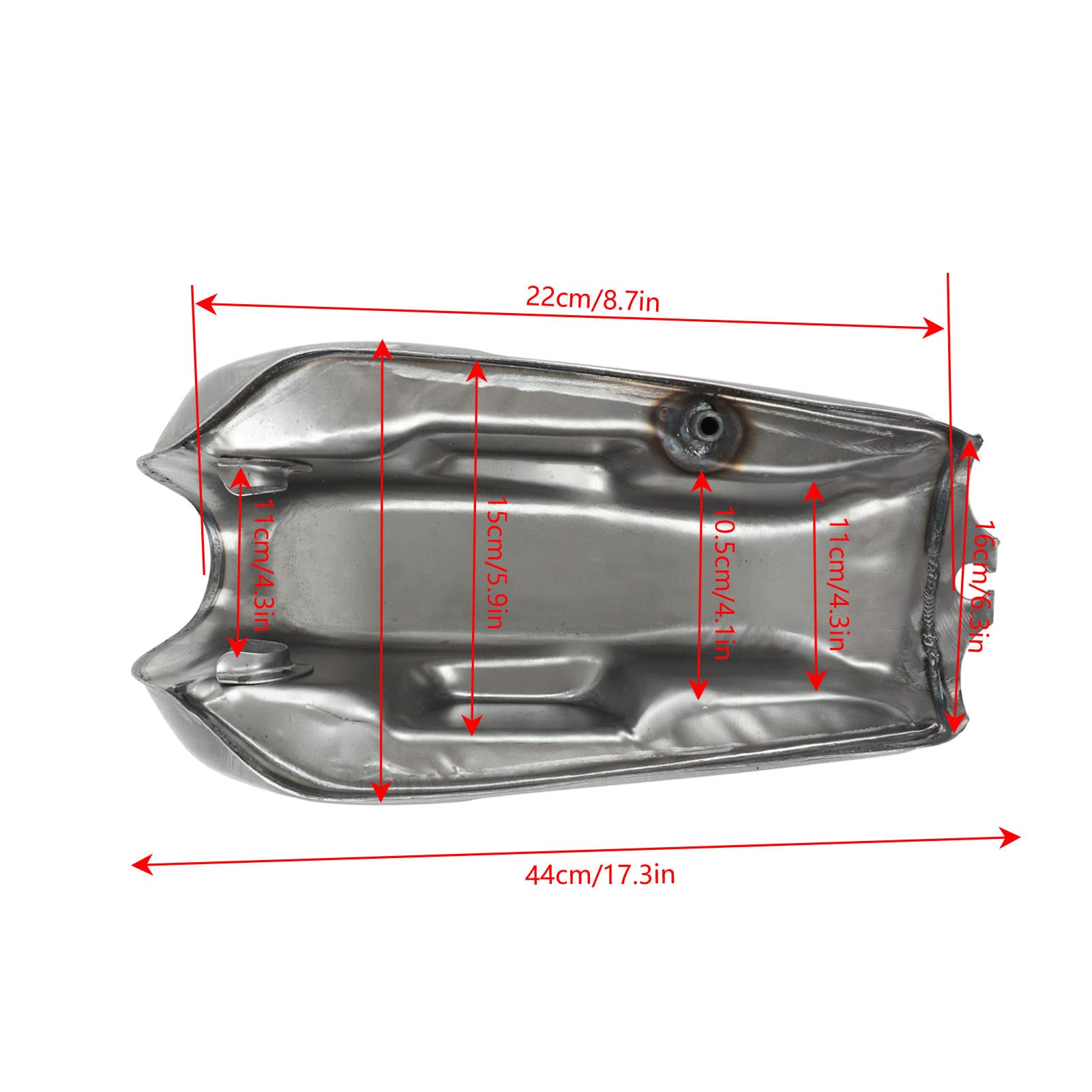 Réservoir D'essence De Moto Avec Kit De Bouchon 9L/2,4 Gal Réservoir De Carburant De Moto Vintage Accessoires De Moto Remplacement Pour CFmoto 2013‑2018
