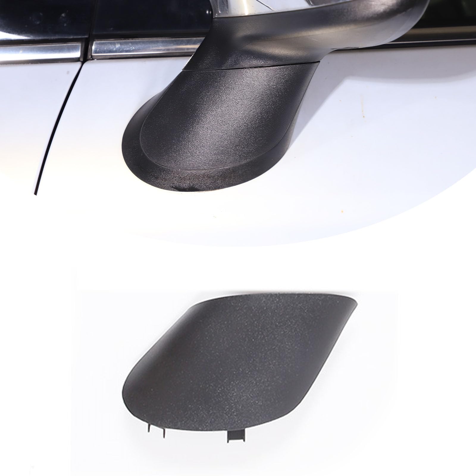 Photo 1 of 1 Pcs Side Mirror Arm Cover,Left/Right Mirror Stem Cap,Fit for Fiat 500/Fiat 500 Convertible/Abarth 595/Abarth 695 735450654 735450655 0735642839,Car Mirror Cover Housing,Replacement (Left)