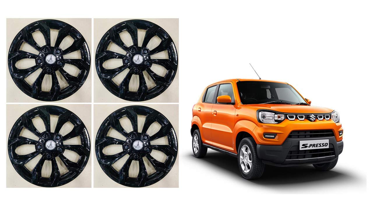 Auto Spare World - Fury DSN Black Colour Wheel Cover Compatible Maruti SPRESSO 14 INCH (Set of 4 PCS.)-image-26
