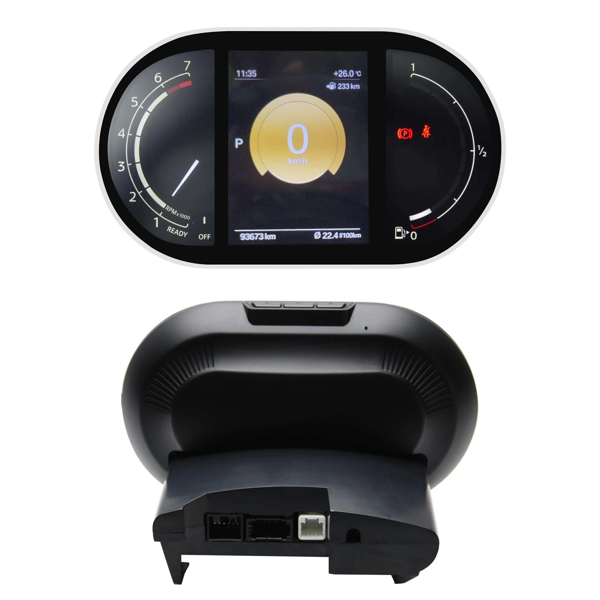 Cuadro de Instrumentos Digital LCD de 5,5 Pulgadas Panel de Control Velocímetro Tacómetro Indicador Compatible con BMW MINI F54 F55 F56 F57 F60 (Sin HUD)