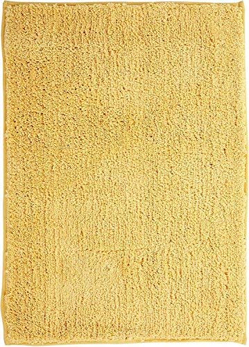 Gözze Microfibre Bath Mat, Polyester, sunshine yellow, 50 x 70 cm