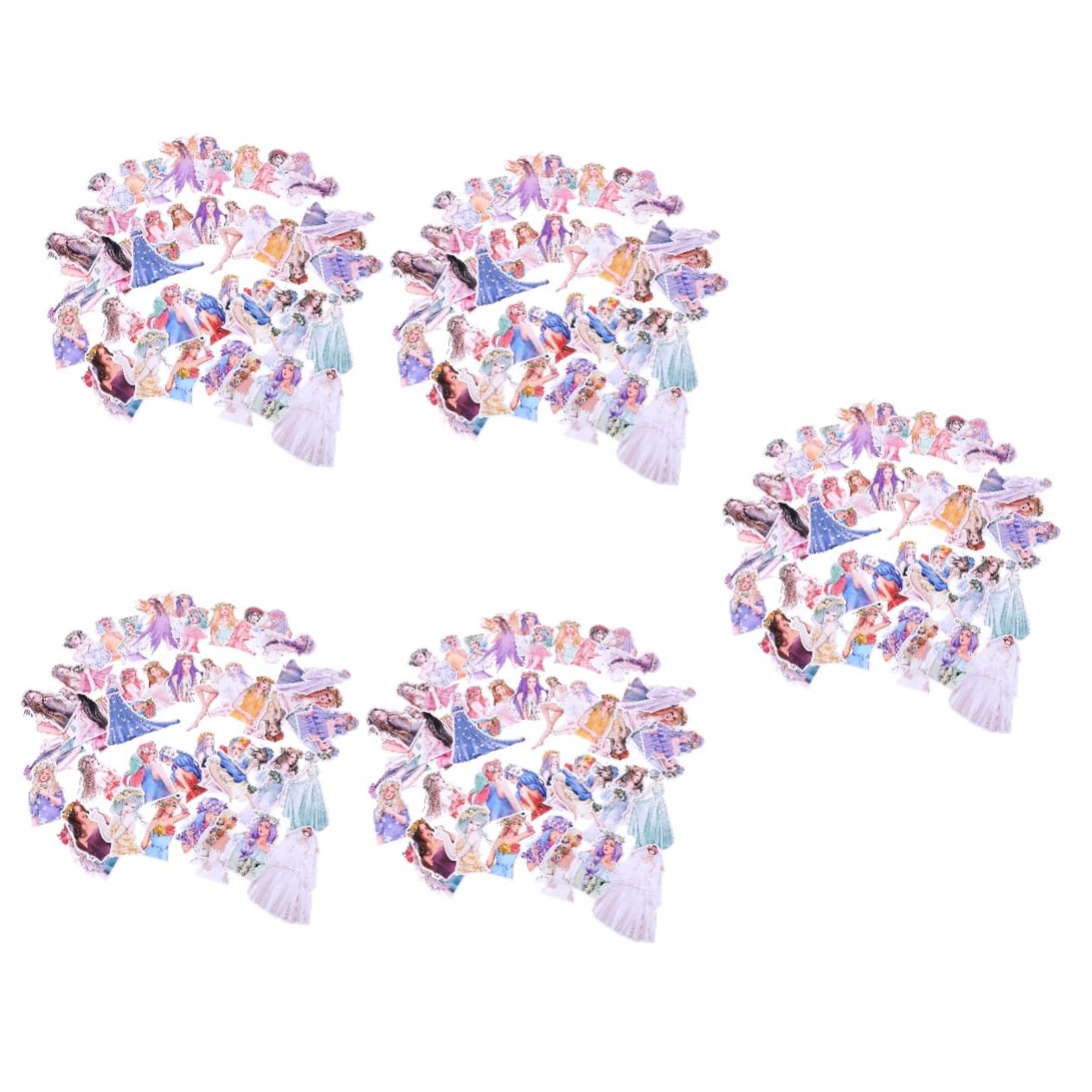 Angoily 5 Set Adesivo Da Fata Dei Fiori Retrò Botanico Floreale Diario Dell'album Adesivi Decorativi Simpatici Adesivi Per L'inserimento Nel Diario Scrapbooking Adesivi Carta 100 Pezzi * 5