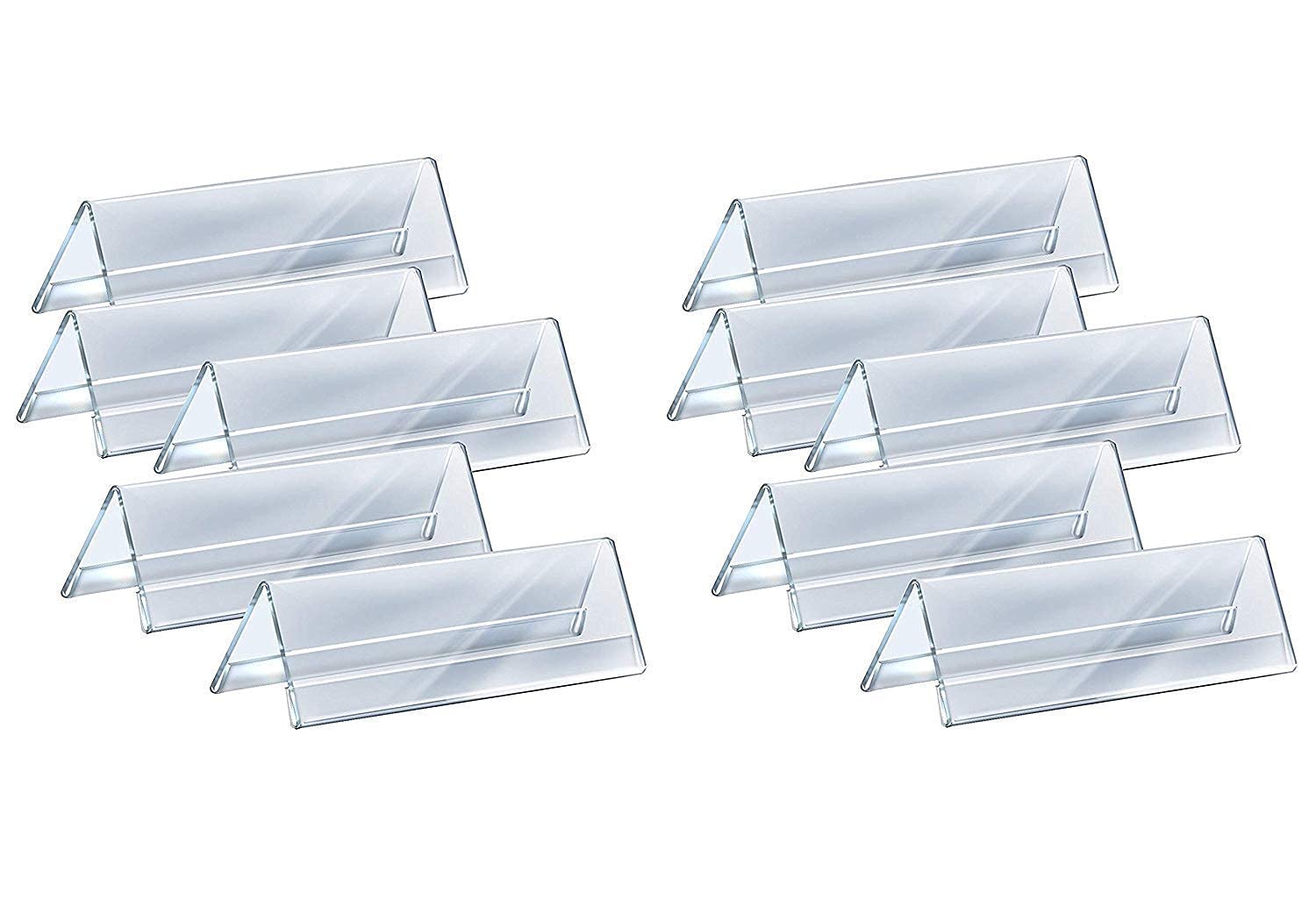 NEILL® Acrylic Desk Name Plate Holder, Size - 8" x 2", Pack of 6 Pcs, Desk Sign Frame for Table Display Blank Name Plate for Office/Business Conference/Meeting Room/School/Classroom