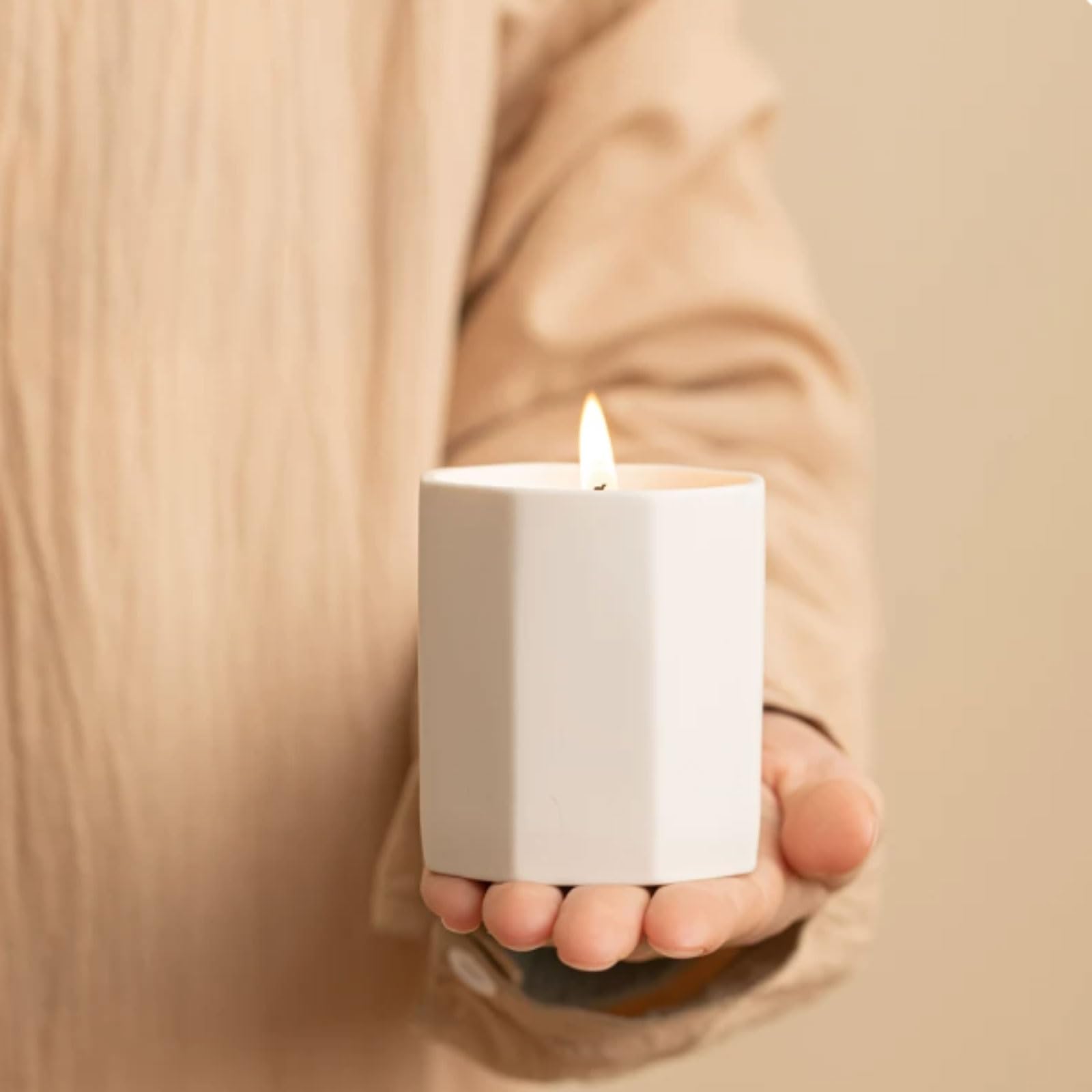 Wykwintne świece ceramiczne Osmanthus, wielokrotnego użytku świece w słoiku, nowoczesna świeca aromaterapeutyczna, długotrwałe czyste spalanie dla domu pachnące meloso