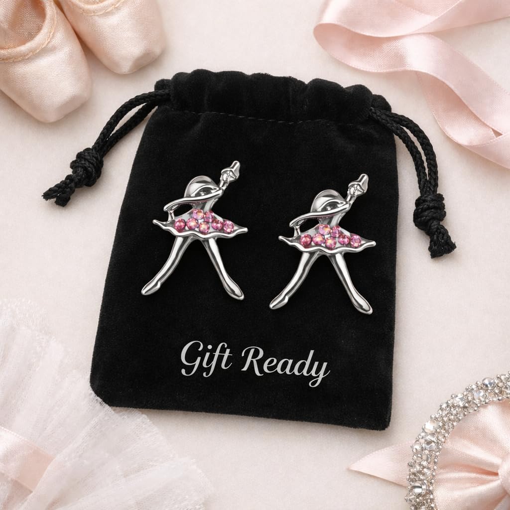 Sportybella Dance Earrings, Ballerina Jewelry, for Dancers, Dance Recitals, Dance Teams & Dance Teachers