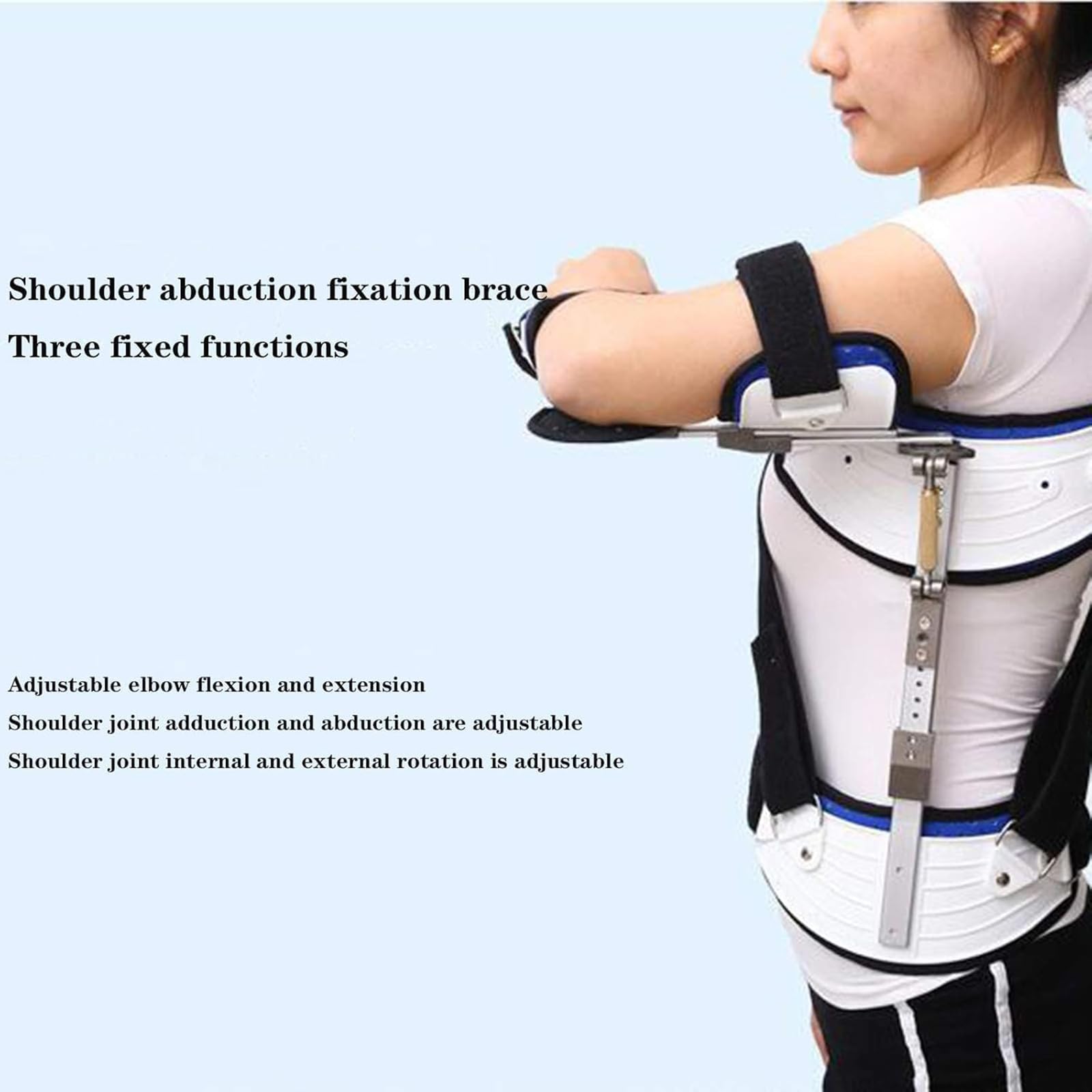 Cabestrillo De Abducción De Hombro, Soporte Fijo De Abducción De Hombro, Soporte De Fijación De Fractura Humeral Ajustable para Adultos, para Dislocación De Brazo, Artritis, Esguinces