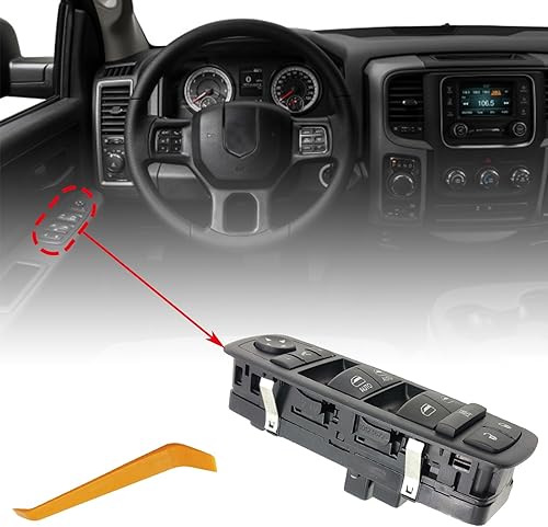 Miniatura 6 de Interruptor de control maestro de elevalunas eléctrico para Ram 1500 2500 3500 2016-2018, para Ram 1500 Classic 2019-2021, Dodge Journey 2011-2012,