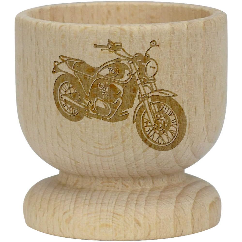 'Biker Motorcycle' Wooden Egg Cup (EC00025470)