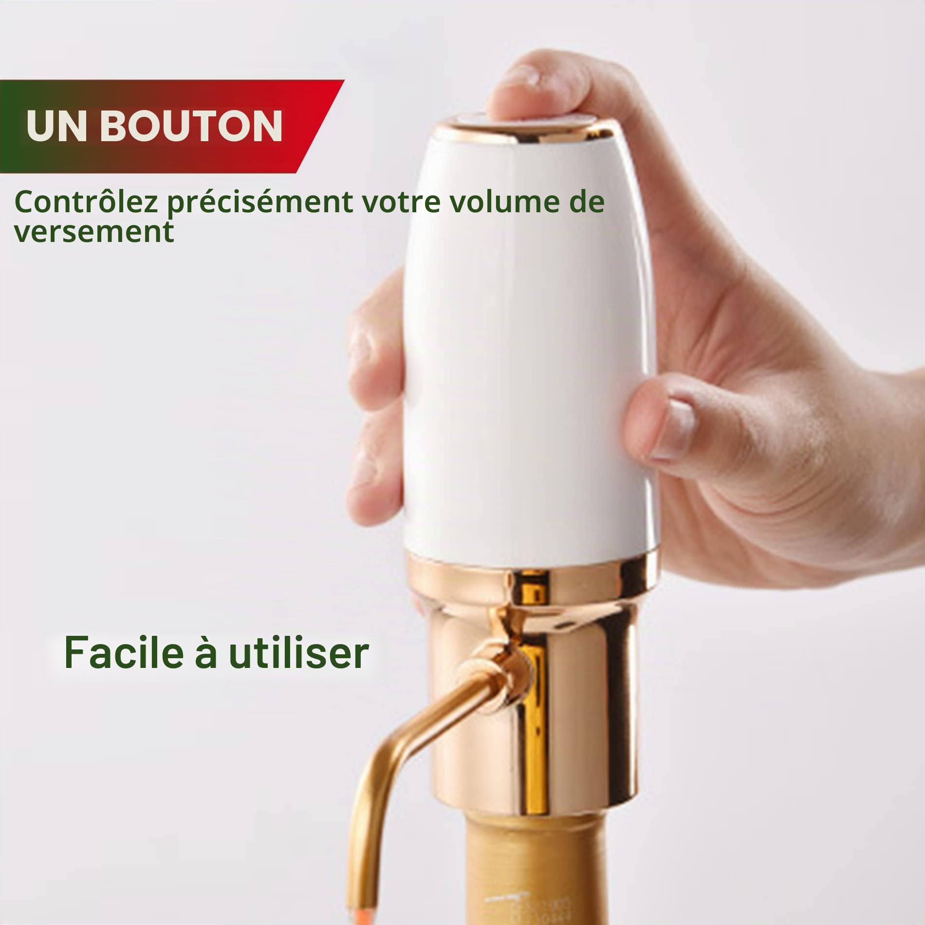 Aérateur-verseur de vin électrique, carafe à vin intelligente à une touche avec port USB-C
