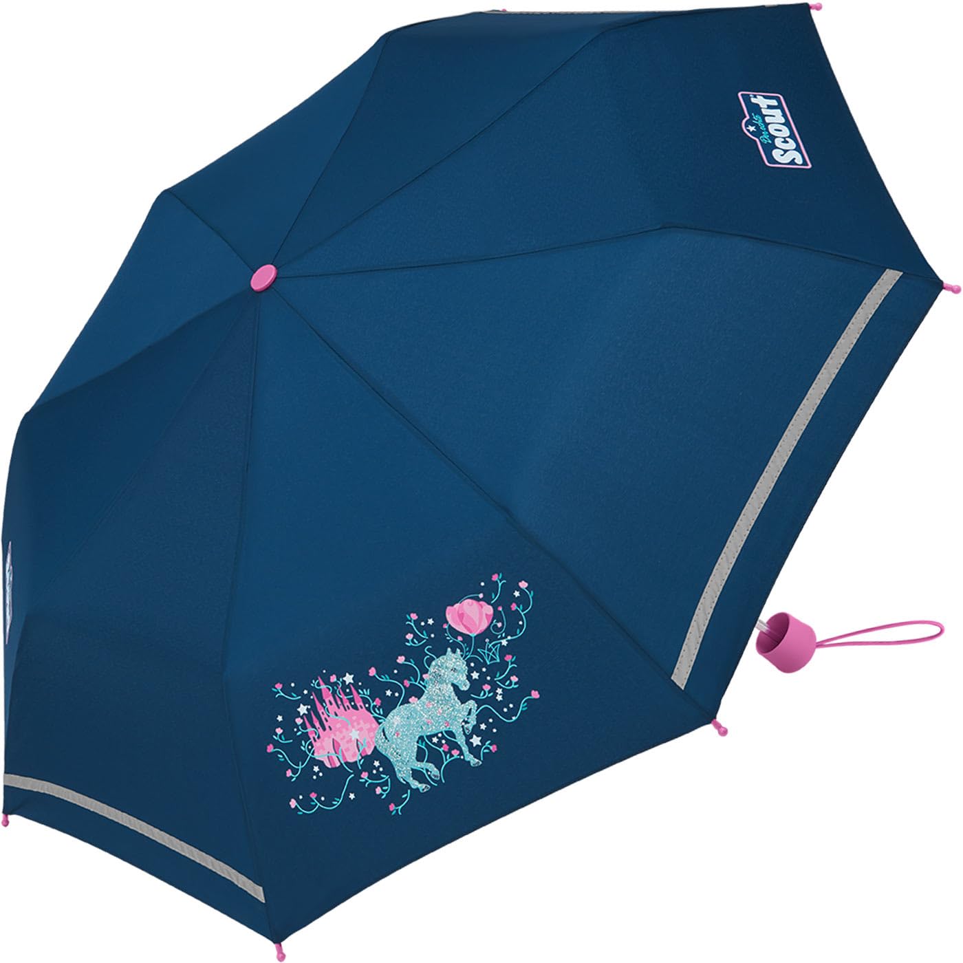 Scout Kinder-Taschenschirm mit reflektierendem Streifen Dreamworld