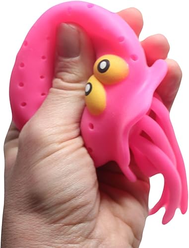 Miniatura 3 de Curious Minds Busy Bags Juego de 3 juguetes grandes de medusa/pulpo para piscina y baño – Bomba de agua de chapoteo de agua juguetes divertidos para