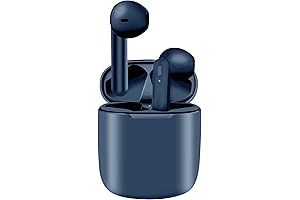 AirPods Blue: 40H Playtime Wireless Bluetooth Earbuds with IPX6 Waterproof, Stereo Sound,...