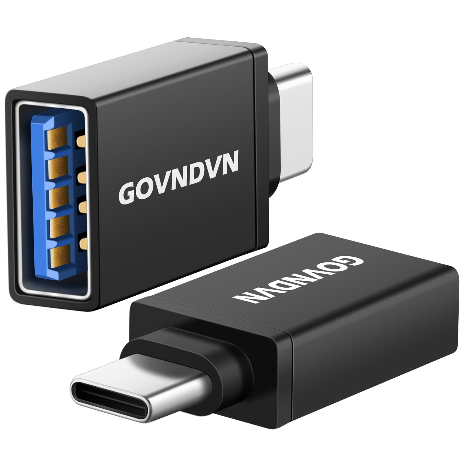 GOVNDVNUSB C to USB Adapter 2 Pack, USB 3.0 Female to USB Type C Male OTG Adapter