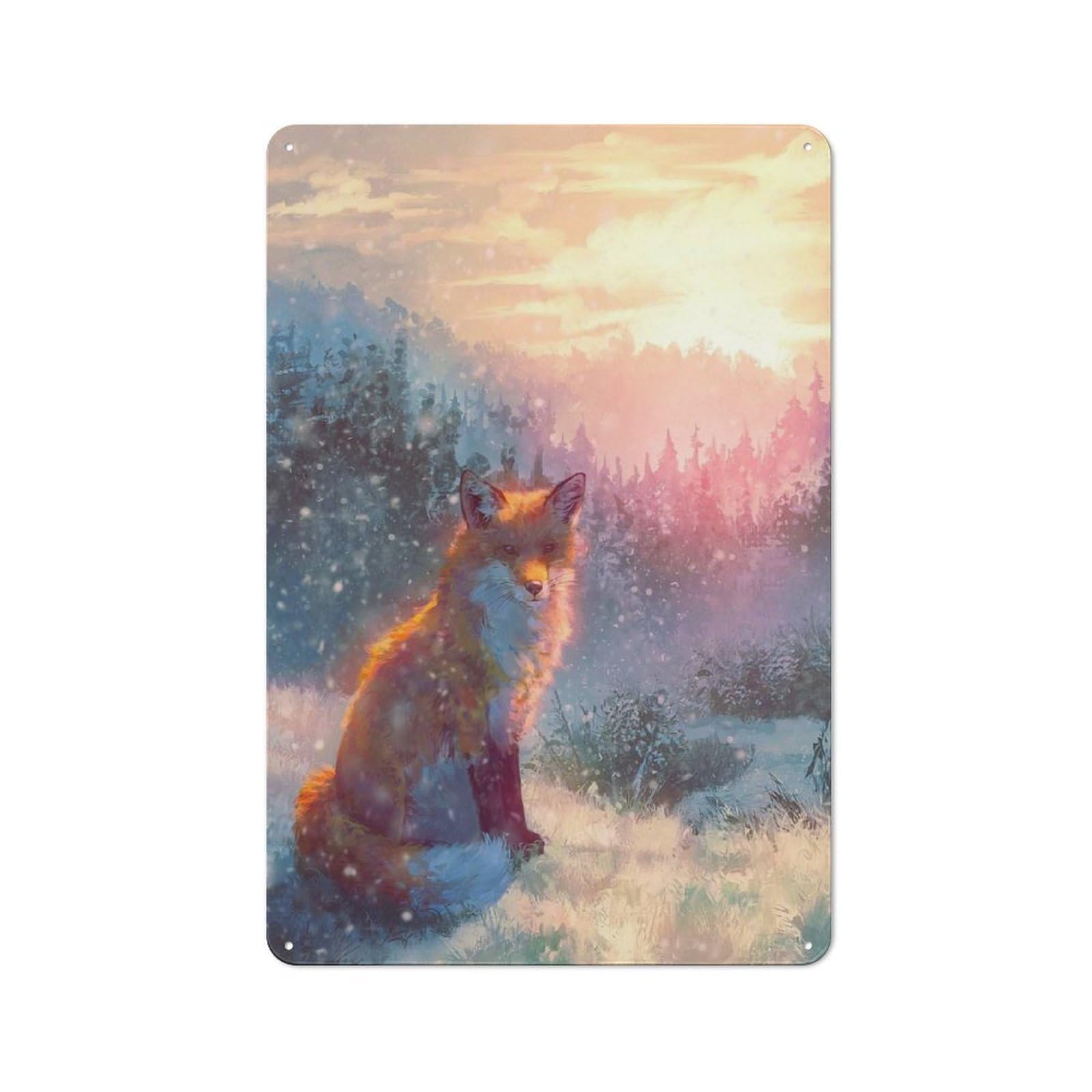 Junmoney A Winters Sun Decorative Metal Sign 30X20cm, Understated Studio Wall Plaque For Hobby Room, Office, Lounge Or Living Room