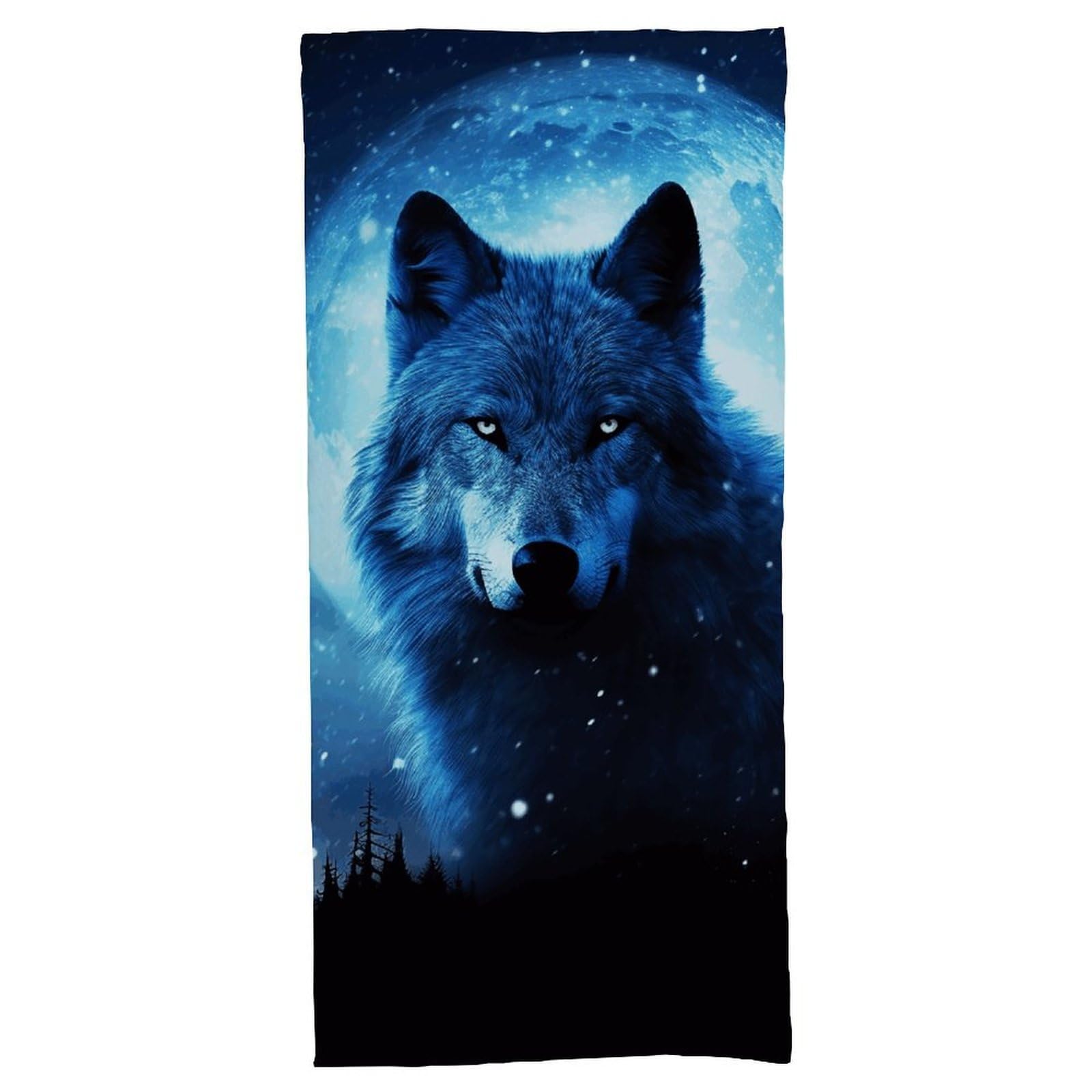 VstaDank Wolfs Bath Towel, Luxury Quick-Dry Beach Towel, Soft Absorbent Home Shower Towel 70 X 140 Cm, Suitable for Travel, Beaches, and Gyms, Resistant to Fading, Odorless